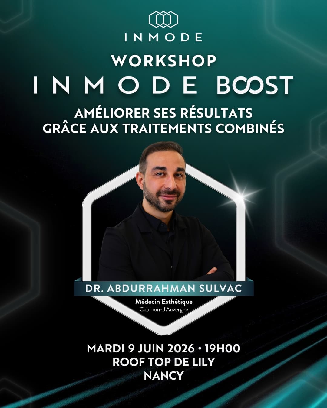 Affiche : Workshop InMode Boost — Améliorer ses résultats grâce aux traitements combinés